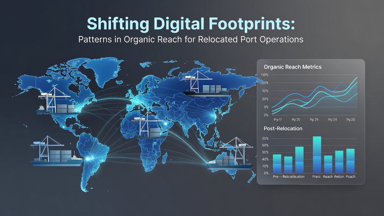 Chart illustrating traffic recovery timelines and keyword ranking movements for relocated port websites